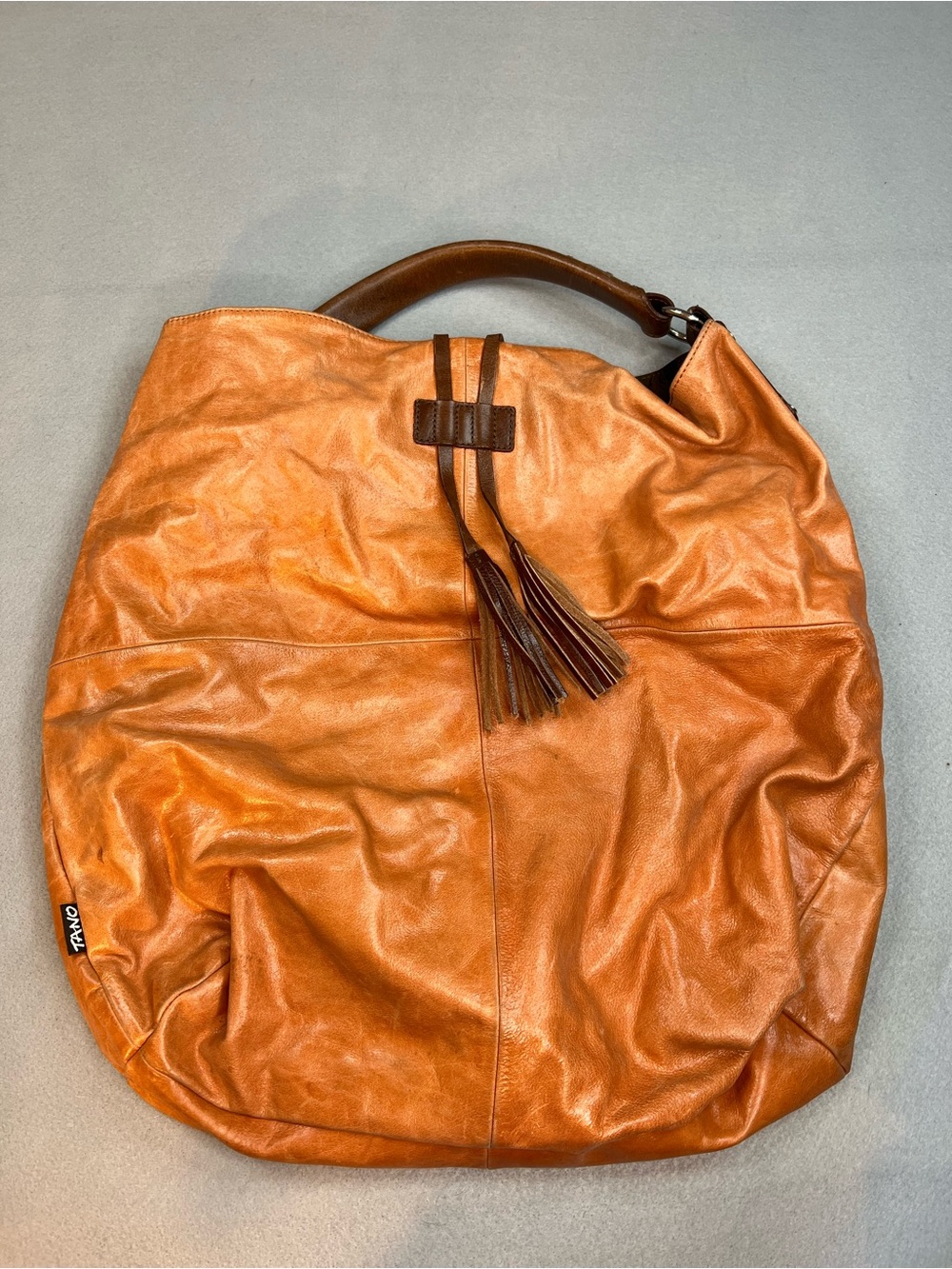 Tano leather shoulder tote bag large